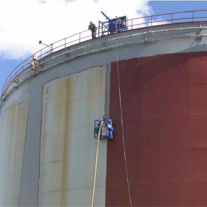 油罐外壁拋丸機(jī)施工現(xiàn)場(chǎng)圖 油罐外壁拋丸機(jī)施工現(xiàn)場(chǎng)圖