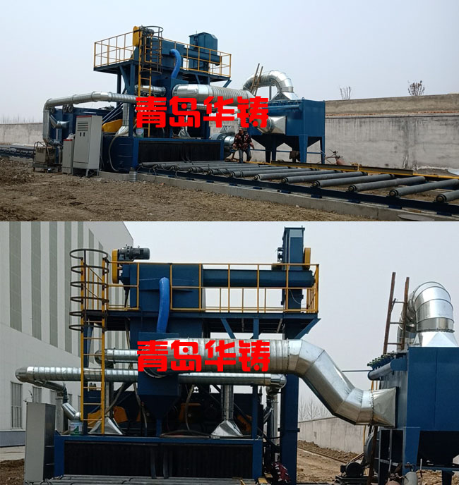 Q6930鋼板拋丸機使用現場安裝圖 Q6930鋼板拋丸機使用現場安裝圖