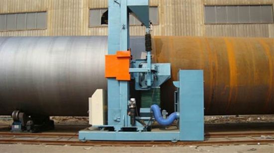 大口徑鋼管外壁拋丸機(jī)案例圖 大口徑鋼管外壁拋丸機(jī)案例圖