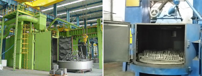 轉(zhuǎn)臺(tái)拋丸機(jī)和臺(tái)車式拋丸機(jī) 轉(zhuǎn)臺(tái)拋丸機(jī)和臺(tái)車式拋丸機(jī)