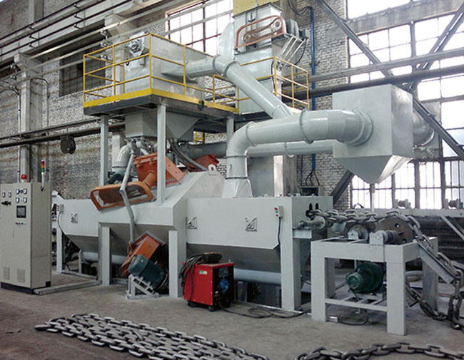 QM系列船舶錨鏈拋丸清理機(jī) QM系列船舶錨鏈拋丸清理機(jī)