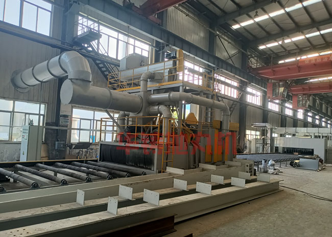 大型鋼板預(yù)處理線(xiàn)拋丸機(jī)